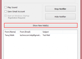 Gmail New Mail Alarm screenshot
