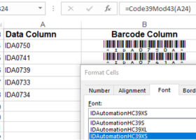 Code 39 Barcode Font Package screenshot