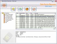 Sim card deleted data recovery tool screenshot