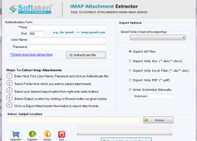 Softaken IMAP Attachment Extractor screenshot