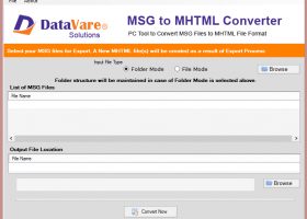 Datavare MSG to MHTML Converter screenshot