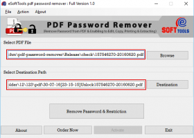 Remove PDF Password Protection screenshot