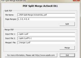 AzSDK PDF Split Merge ActiveX DLL screenshot