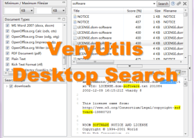 VeryUtils Desktop Search screenshot