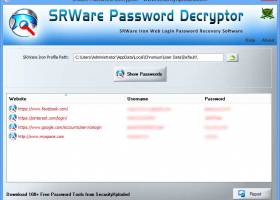 Password Decryptor for Srware screenshot