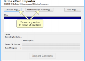 Import VCF contacts to Microsoft Outlook screenshot