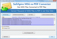 SoftSpire MSG to PDF Converter screenshot