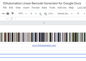 Sheets GS1 128 Barcode Script for Google screenshot