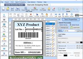 Industrial Barcode Designing Software screenshot