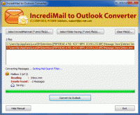 Convert from IncrediMail to Outlook 2007 screenshot