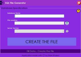 SQL File Generator screenshot