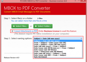 Folder MBOX files to PDF screenshot