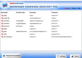 Messenger Password Recovery Pro screenshot