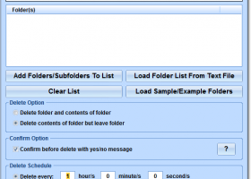 Automatically Delete Folders Software screenshot