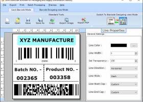 Supply and Packaging Barcode Label Tool screenshot