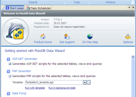 MaxDB Data Wizard screenshot