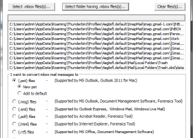 Thunderbird Export Mail to File screenshot