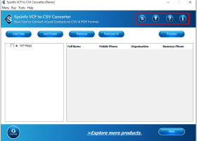 Sysinfo VCF to CSV Converter screenshot