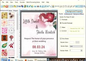 Customizable Wedding Card Program screenshot
