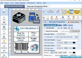 Healthcare Barcode Label Tool screenshot