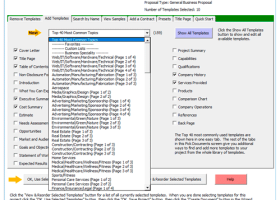 Proposal Pack Wizard Software screenshot