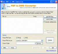 Any PDF to DXF Converter 2010.11.1 screenshot