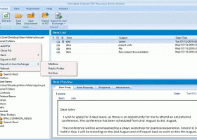 Outlook PST Recovery screenshot