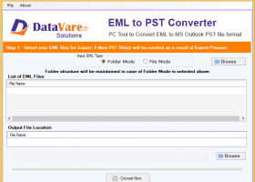 DataVare EML to PST Converter Export screenshot