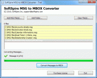 Transfer MSG into MBOX screenshot