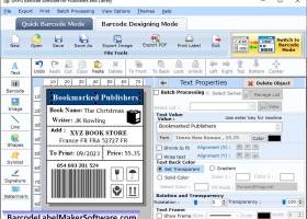 Barcode Label Utility Publishing screenshot