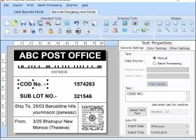 Courier Logistics Barcode Maker Software screenshot