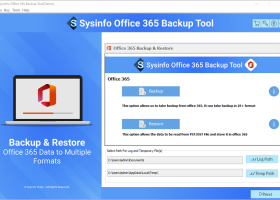 Sysinfo Office 365 Tenant to Tenant Migration Tool screenshot