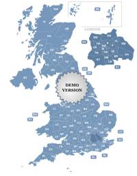 Postcode Map of UK screenshot