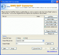 DWG to DXF Converter 2010.9 screenshot