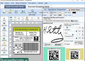 Printing Data Matrix Barcode Label App screenshot