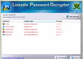 Linkedin Password Decryptor screenshot