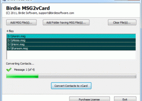 Birdie MSG to vCard Converter screenshot