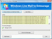 SoftLay Windows Live Mail to Entourage screenshot