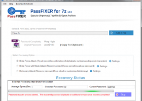 PassFixer 7Z Password Recovery screenshot
