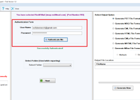 ToolsGround Rediffmail Backup Expert Software screenshot