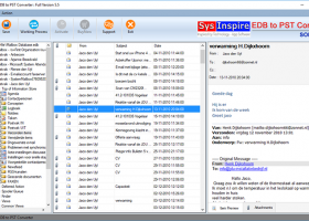 SysInspire EDB to PST Converter screenshot