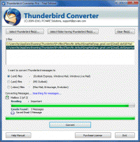 Export Thunderbird email to Outlook screenshot