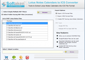 Lotus Notes Calendars to ICS Converter screenshot