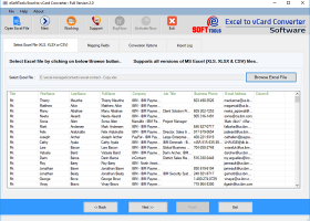 eSoftTools Excel to vCard Converter screenshot