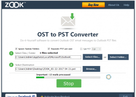 ZOOK OST to PST Converter screenshot