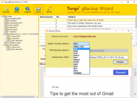 Gmail Backup to Zimbra screenshot