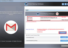 Aryson Gmail Backup Software screenshot