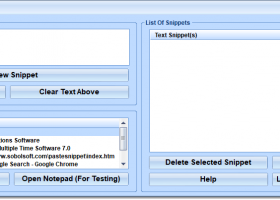 Paste Snippets In Applications Software screenshot