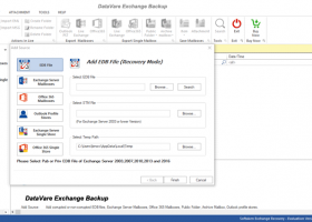 Datavare Exchange Backup Tool screenshot