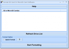 Format SD Card Or MicroSD Card Software screenshot